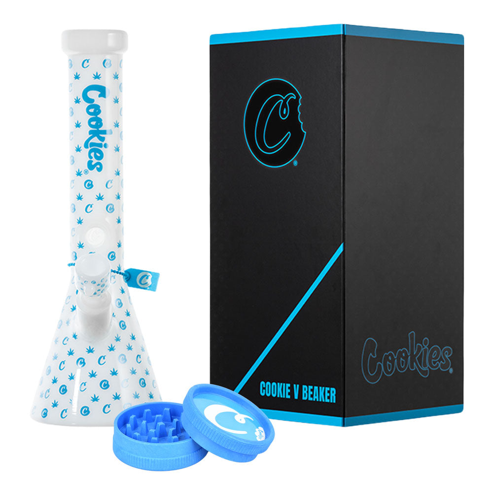 Cookies V Beaker Glass Water Pipe | 13.75" | 14mm